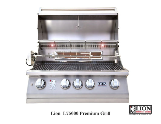 Lion Premium Grills 40 Inch L90000 Propane Gas Grill with USA Made 24 x 17 Inch Horizontal Stainless Steel Door Package Lion Premium Grills