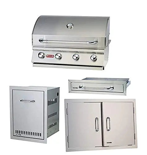 Bull Outdoor Outlaw 30 Inch Natural Gas Drop In Grill with Accessory Package Bull Outdoor Products