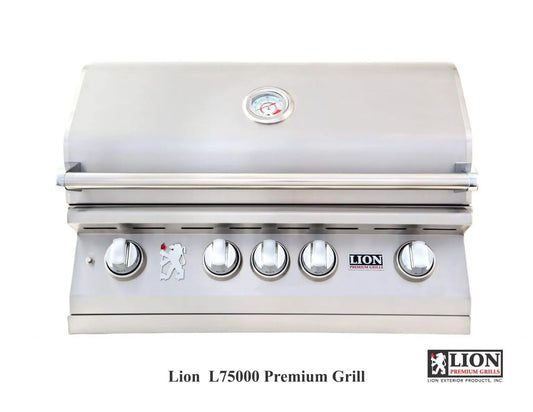 Lion Premium Grill 10-Piece 32" Natural Gas Grilling Set: Ready-to-Use with Included Hoses, Vent, & Searing burner Lion Premium Grills