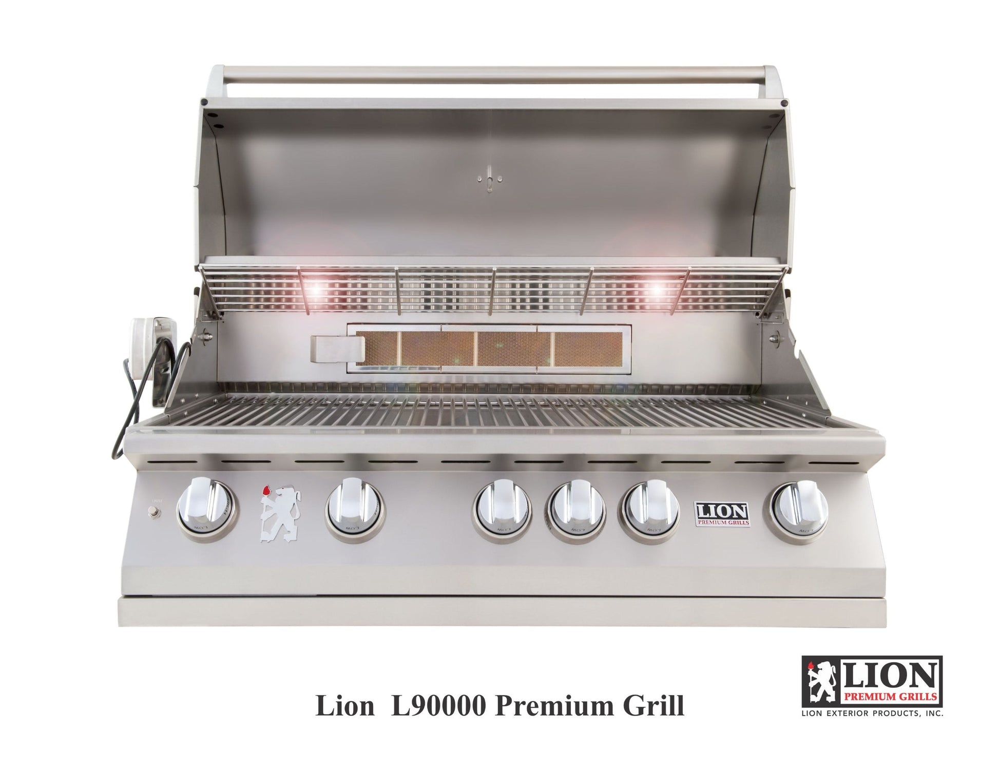 Lion Premium Grills 40 Inch L90000 Natural Gas Grill with USA Made 32 Inch Stainless Steel Double Door Package Lion Premium Grills