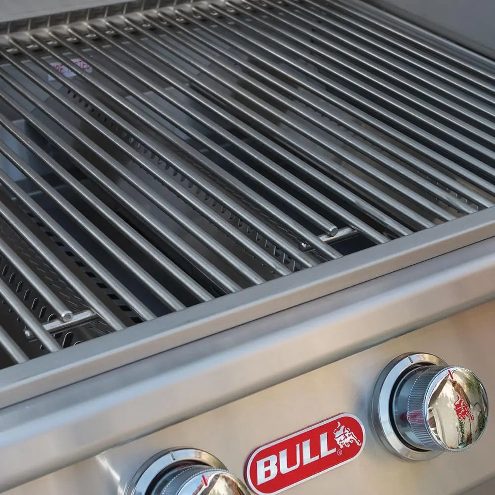 Bull Outlaw 30 Inch Natural Gas Grill Outdoor Kitchen Bundle with Side Burner, Double Door, and Refrigerator Bull Outdoor Products