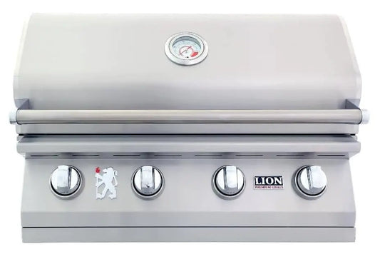 Lion Premium Grills L60000 Built In Liquid Propane BBQ Grill Package with Door Drawer Combo, Double Side Burner, Vertical Door, Bar Sink, and Refrigerator Lion Premium Grills