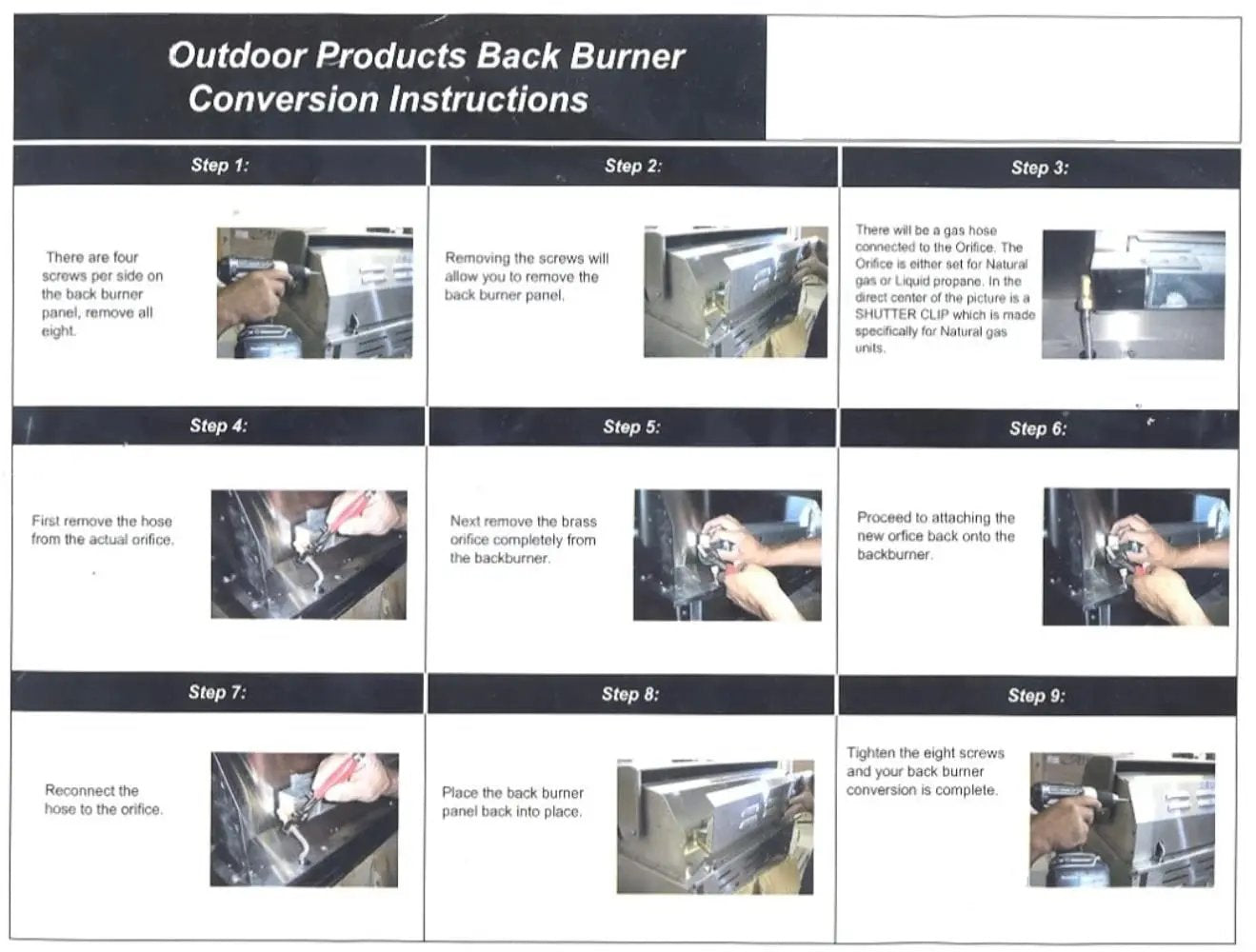 Bull BBQ Grill Conversion Kit 17468 OEM Natural Gas to Liquid Propane Bull Outdoor Products