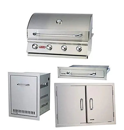 Bull Outdoor Outlaw 30 Inch Natural Gas Drop In Grill with Accessory Package Bull Outdoor Products