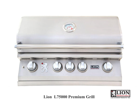 Lion Premium Grill 10-Piece 32" Natural Gas Grilling Set: Ready-to-Use with Included Hoses, Vent, & Searing burner Lion Premium Grills