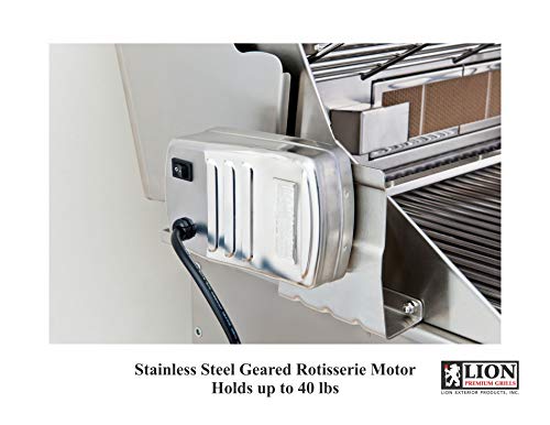 Lion Premium Grills 40 Inch L90000 Natural Gas Grill with Made in USA 32 Inch Left Hinged Door and Drawer Combo Package - Mathews BBQ Supply