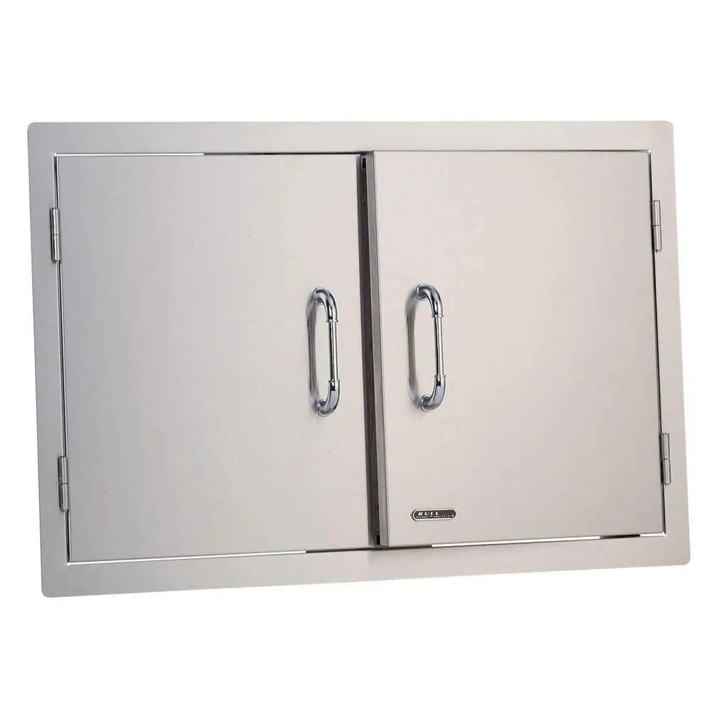 Bull Outdoor Products Stainless Steel Patio Grill Island Double Doors (2 Pack) Bull Outdoor Products