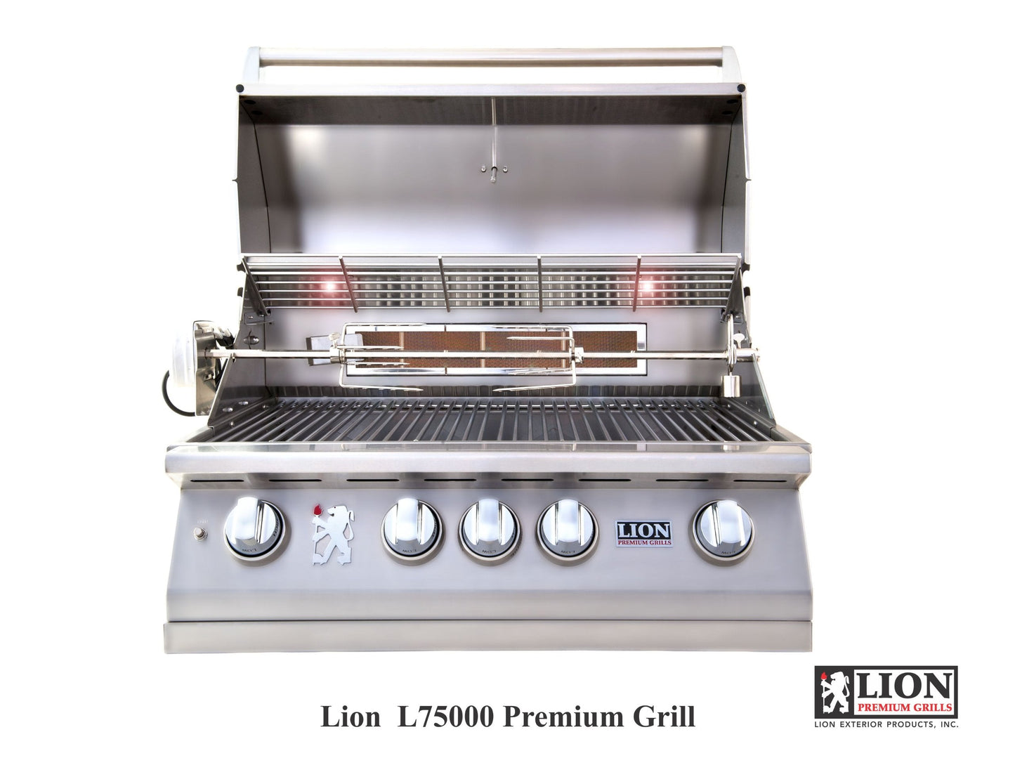 Lion Premium Grills 32 Inch L75000 Natural Gas Grill with USA Made 30 Inch Stainless Steel Double Door Package Lion Premium Grills